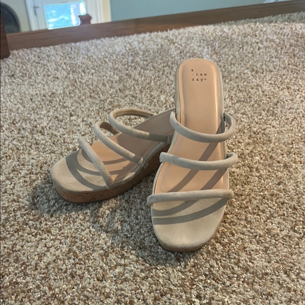 A New Day Women's Cream Sandals